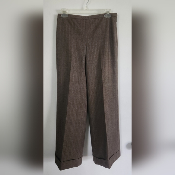 J Crew Italian wool high waisted wide leg trouser pants Size 2 Lined - Picture 1 of 10